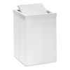 Decor Walther 0610150 DW 113 paper bin with revolving lid 30x20x20cm stainless steel white matt