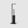 Decor Walther Corner 0860560 CO SBK toiletborstelhouder/ toiletrolhouder standaard mat zwart