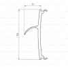 Duscholux  250544.01.001.2100 scharnierafdichting, 210cm, wit