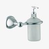 Fima Carlo Frattini Style F60433BR zeepdispenser wit gesatineerd glas/ brons