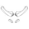 HSK E100211-1-90 afdekkapjes voor waterdorpel, RVS look