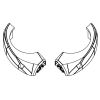 HSK E100211-4-04 afdekkapjes voor waterdorpel, wit
