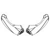 HSK E100211-5-41 afdekkapjes voor waterdorpel, chroom