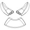 HSK E100211-9-04 afdekkapjes voor waterdorpel, wit