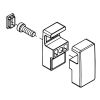 HSK E100323-68 glashouder voor stabilisatiesteun (hol profiel) mat zwart