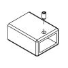 HSK E100344-41 wandhouder voor stabilisatiesteun (hol profiel) chroom