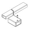 HSK E88338-1-90 stabilisatiesteun (hol profiel) 100cm RVS look