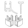 HSK Exklusiv E85059-4-04 2x horizontaal afdichtingsprofiel gebogen met inschuifrubber (200cm, hoogte 14,5mm) en eindkapjes wit