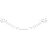 HSK Noblesse E76051 kwartronde waterdorpel 100cm chroom