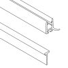 HSK Walk In Easy E74058 afwaterprofiel 35cm tbv onderzijde draaibaar deel *niet meer leverbaar*