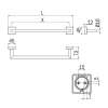 Inda Forum Quadra 3000 A3018BCR handdoekhouder 50 cm chroom
