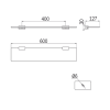 Inda Lea 1800 A18090CR21 planchet 60cm gesatineerd glas chroom