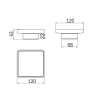Inda Lea 1800 A1811ZCR21 zeephouder gesatineerd glas chroom