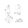Inda Lea 1800 A18120CR21 zeepdispenser gesatineerd glas chroom