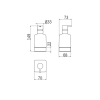 Inda Lea 1800 A1812ZCR21 zeepdispenser gesatineerd glas chroom