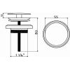 Clou Mini Wash Me CL065102221 plug met afdekkap mat zwart