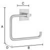 Smedbo Beslagsboden BB1132 toiletrolhouder mat zwart edelstaal