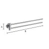 Smedbo Home HK326 draaibare handdoekhouder 44,3cm chroom