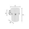 Smedbo Home HK343P bekerhouder chroom