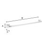 Smedbo Ice OK3465 handdoekhouder 80cm chroom (OUTLET)