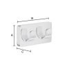 Smedbo Ice OK356 dubbele handdoekhaak chroom