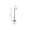 Smedbo Outline Lite FB635 toiletrolhouder met reserverolhouder mat zwart edelstaal