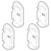 Novellini R04CABJA2P1-30 set afdekkapjes wit 030