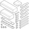 Novellini R801KUFRSOF-U montageset frame mat wit