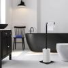 Smedbo Outline Lite FB636 toiletrolhouder met reserverolhouder mat zwart edelstaal