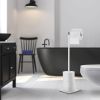 Smedbo Outline Lite FX636 toiletrolhouder met reserverolhouder mat wit edelstaal