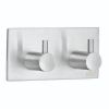 Smedbo Beslagsboden B1106 design haken dubbel geborsteld edelstaal