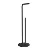 Smedbo Beslagsboden BB1230 toiletrolhouder met reserverolhouder mat zwart