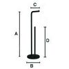 Smedbo Beslagsboden BB1230 toiletrolhouder met reserverolhouder mat zwart