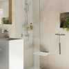 Smedbo Living Basic FK404 douchezitting opklapbaar wit met chroom