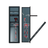 Inda MY Secret A8085BTL inbouwnis met toiletrolhouder en hygiënische douche190x660mm mat terra di luna