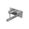 Brauer Carving 5-CE-083-S6 inbouw wastafelmengkraan met rechte uitloop en afdekplaat model A2 chroom