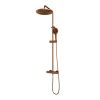 Brauer Carving 5-GK-087-4 opbouw thermostatische regendouche SET 04 koper geborsteld PVD