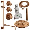 Brauer Carving 5-GK-112 thermostatische inbouw regendouche SET 16 koper geborsteld PVD