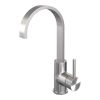 Brauer Carving 5-NG-003-S4 hoge opbouw wastafelmengkraan met draaibare platte uitloop model A RVS geborsteld PVD