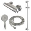 Brauer Carving 5-NG-086-2 opbouw douche thermostaatkraan SET 02 RVS geborsteld PVD