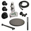Brauer Carving 5-S-098 thermostatische inbouw regendouche SET 02 mat zwart