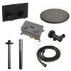 Brauer Carving 5-S-189 thermostatische inbouw regendouche met drukknoppen SET 54 mat zwart