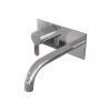 Brauer Edition 5-CE-083-B4 inbouw wastafelmengkraan met gebogen uitloop en afdekplaat model D2 chroom