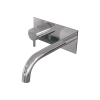Brauer Edition 5-CE-083-B5 inbouw wastafelmengkraan met gebogen uitloop en afdekplaat model B2 chroom