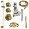 Brauer Edition 5-GG-033 thermostatische inbouw regendouche SET 17 goud geborsteld PVD