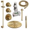 Brauer Edition 5-GG-035 thermostatische inbouw regendouche SET 18 goud geborsteld PVD