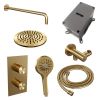 Brauer Edition 5-GG-056 thermostatische inbouw regendouche 3-weg omstelling SET 33 goud geborsteld PVD