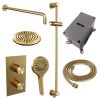 Brauer Edition 5-GG-068 thermostatische inbouw regendouche 3-weg omstelling SET 45 goud geborsteld PVD