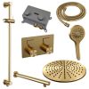 Brauer Edition 5-GG-179 thermostatische inbouw regendouche met drukknoppen SET 68 goud geborsteld PVD