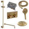 Brauer Edition 5-GG-180 thermostatische inbouw regendouche met drukknoppen SET 69 goud geborsteld PVD